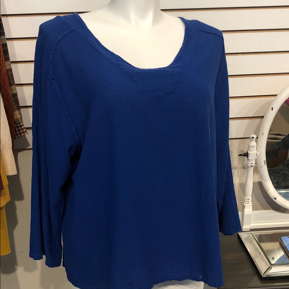 Oh My Gauze! Vibrant Blue Top